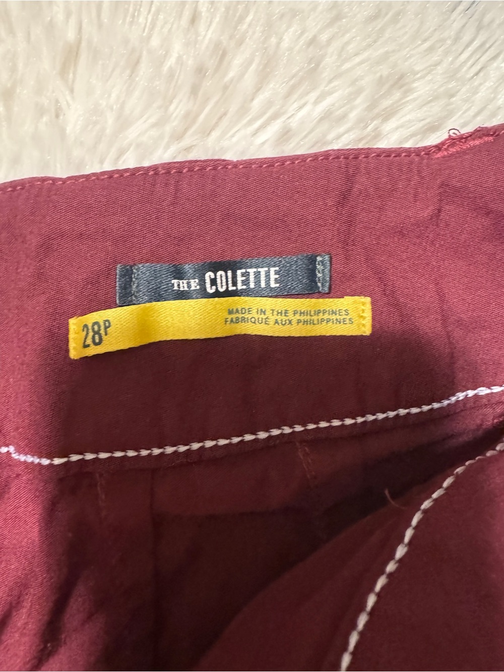 Anthropologie Maroon High-Rise Pants - Picture 4 of 6
